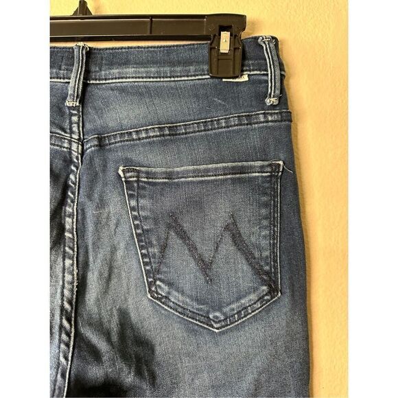 MOTHER Denim The Insider High Rise Crop Step Fray Bootcut Jeans in Tongue and Ch - Picture 7 of 14